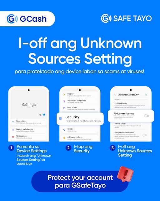 GCash How to turn off Unknown Source Setting